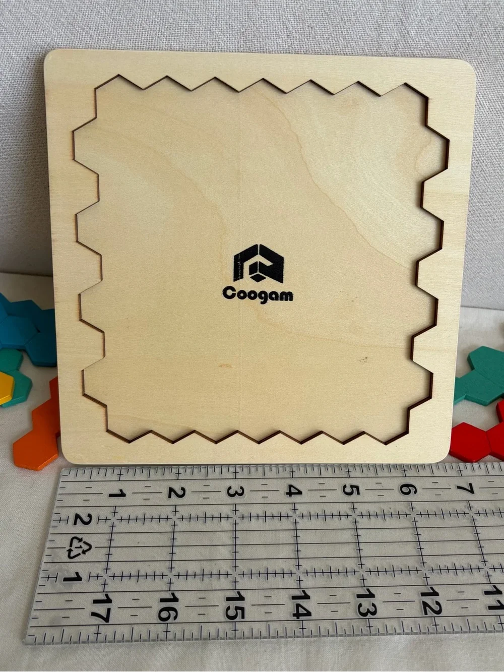 Coogam Colorful Wooden Hexagon Brain Teaser Puzzle with 60 challenges